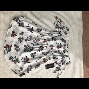 off the shoulder floral dress